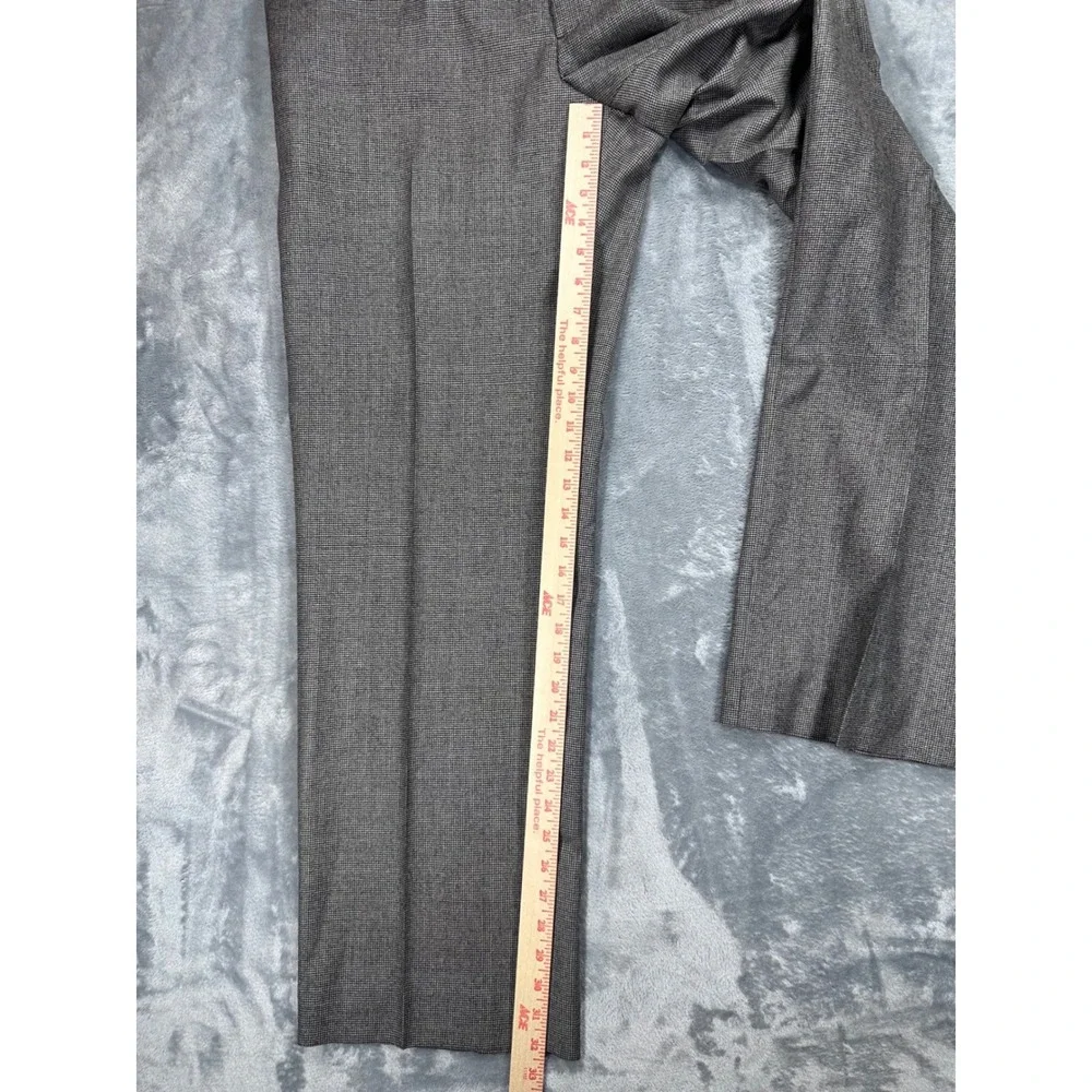 Banana Republic Mens 36x32 Modern Fit Houndstooth 100% Wool Dress Pants Brown